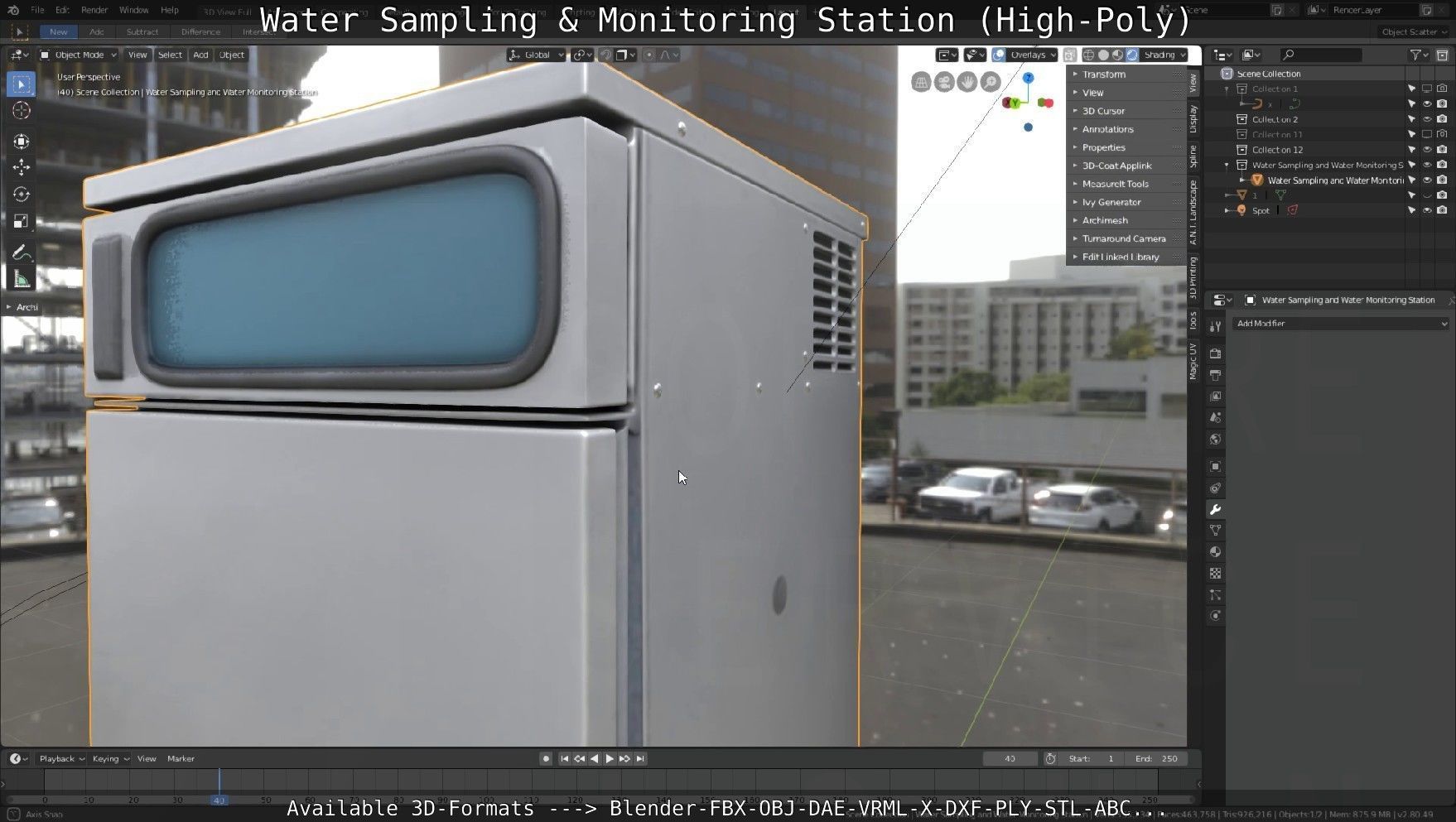 Water Sampling and Monitoring Station High-Poly Version 3D model_83