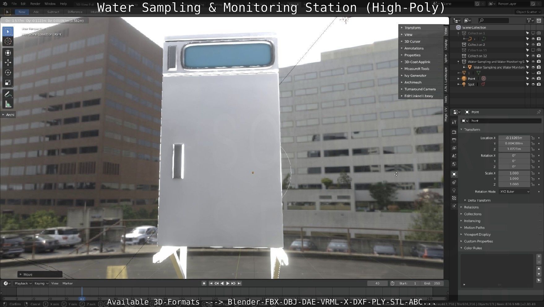 Water Sampling and Monitoring Station High-Poly Version 3D model_21