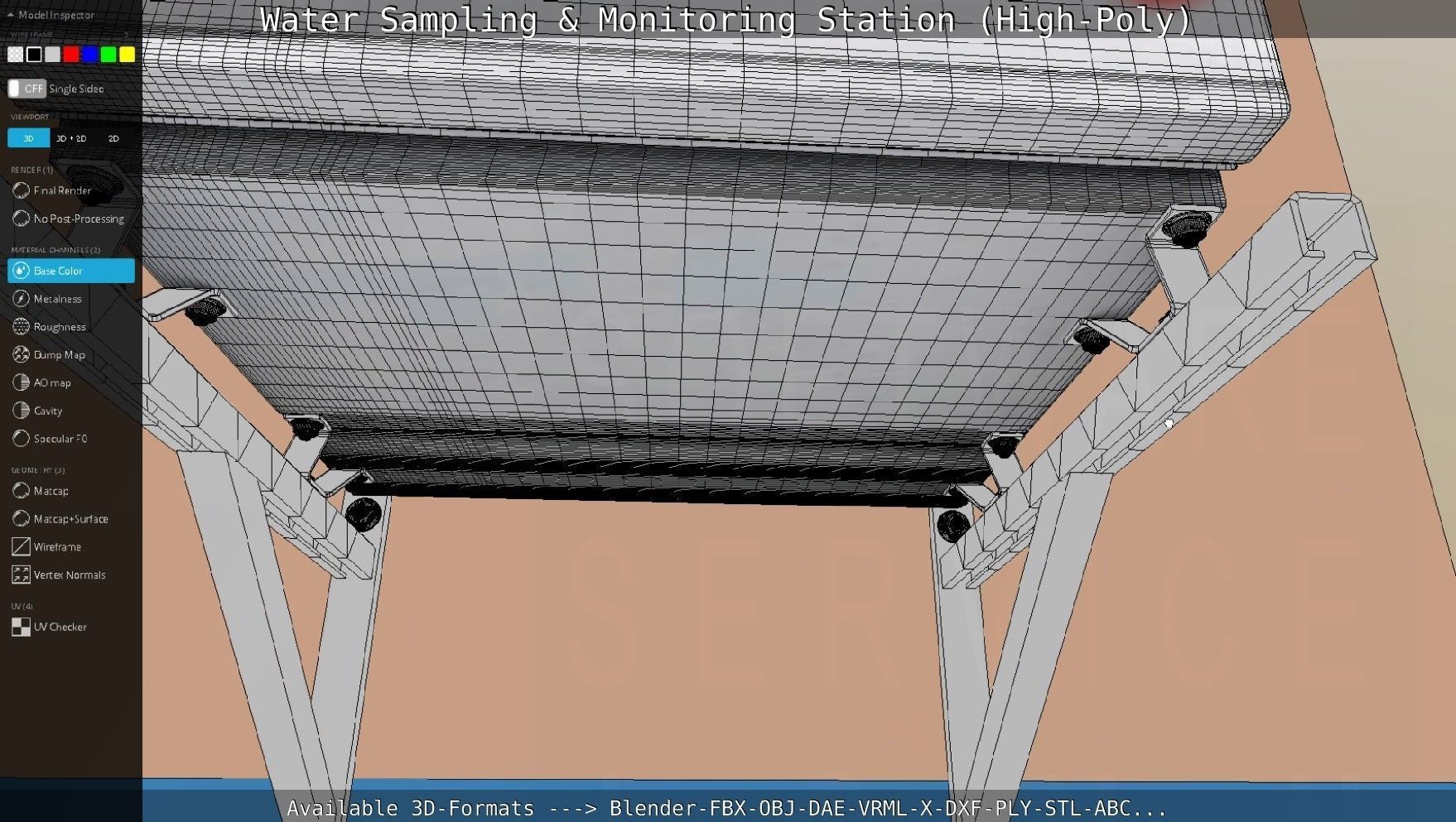 Water Sampling and Monitoring Station High-Poly Version 3D model_80