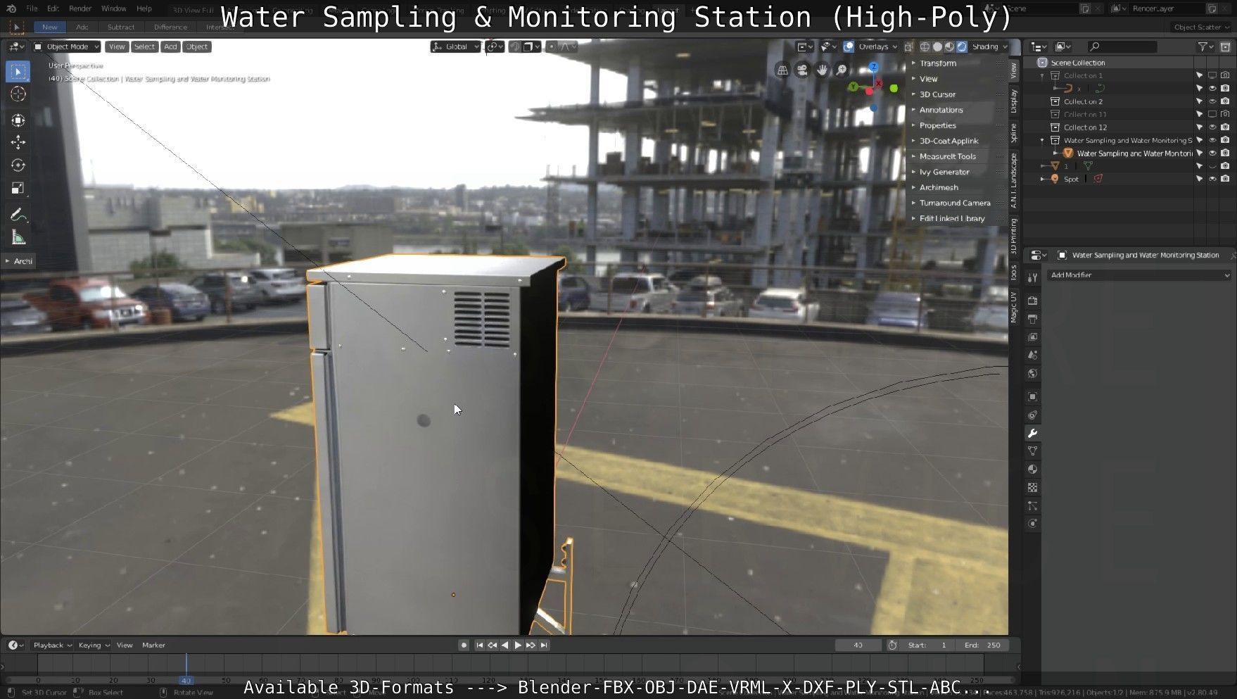 Water Sampling and Monitoring Station High-Poly Version 3D model_61