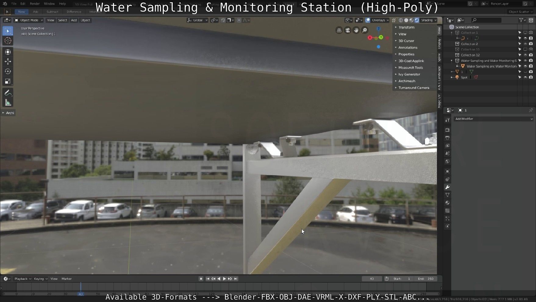 Water Sampling and Monitoring Station High-Poly Version 3D model_8