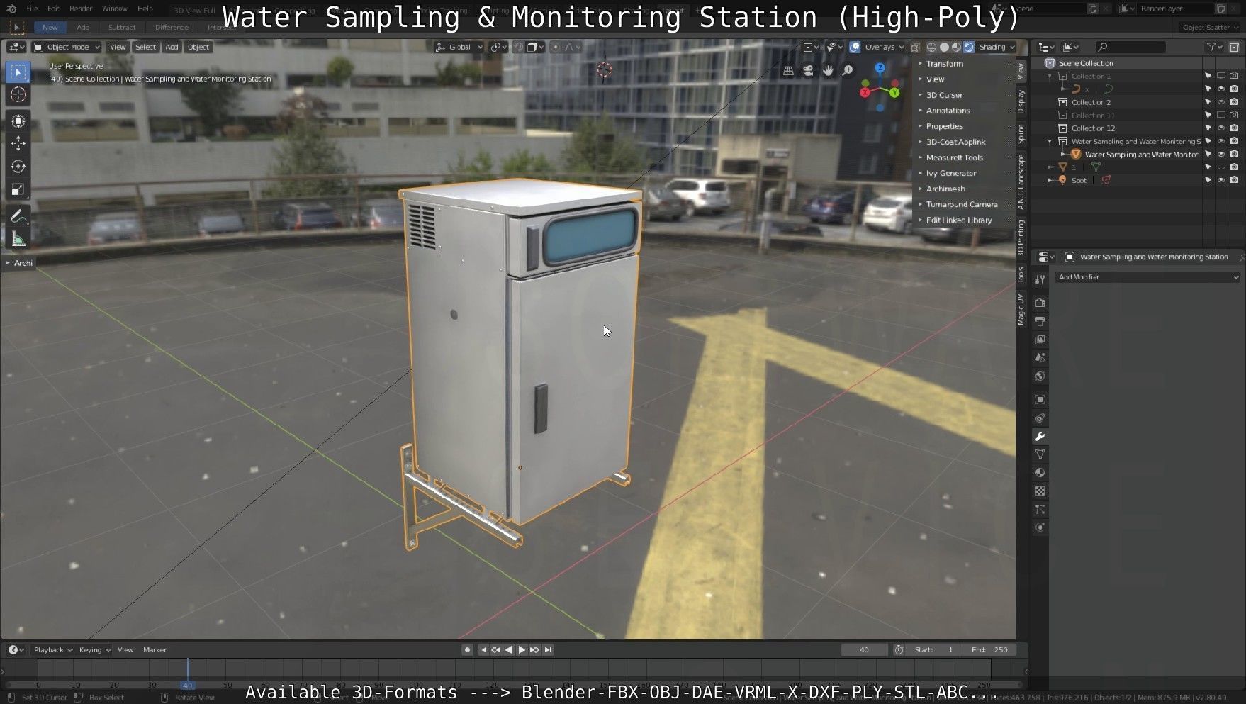 Water Sampling and Monitoring Station High-Poly Version 3D model_94