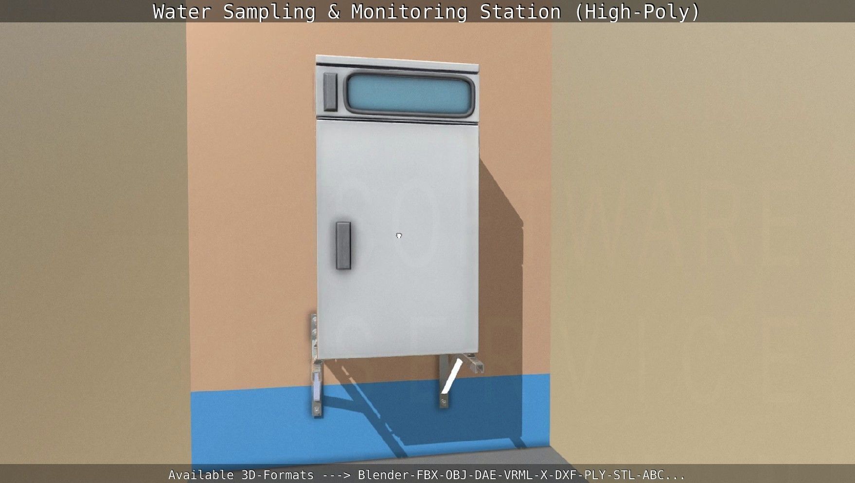 Water Sampling and Monitoring Station High-Poly Version 3D model_40