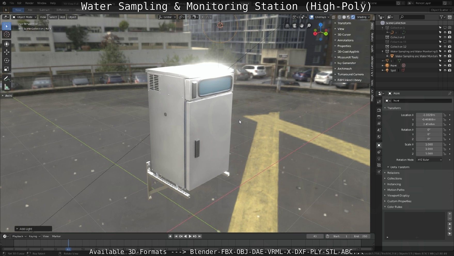 Water Sampling and Monitoring Station High-Poly Version 3D model_17