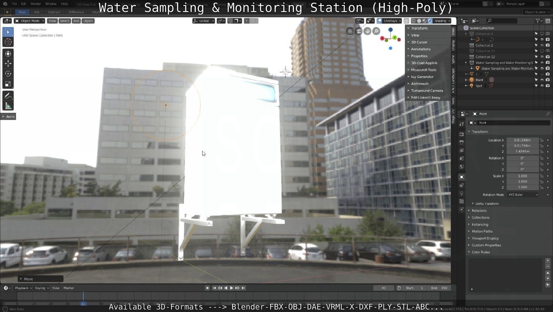 Water Sampling and Monitoring Station High-Poly Version 3D model_15