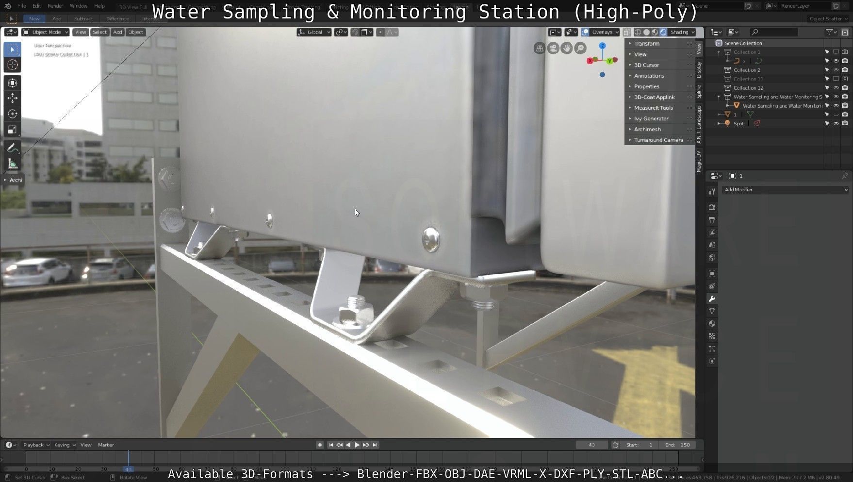 Water Sampling and Monitoring Station High-Poly Version 3D model_12