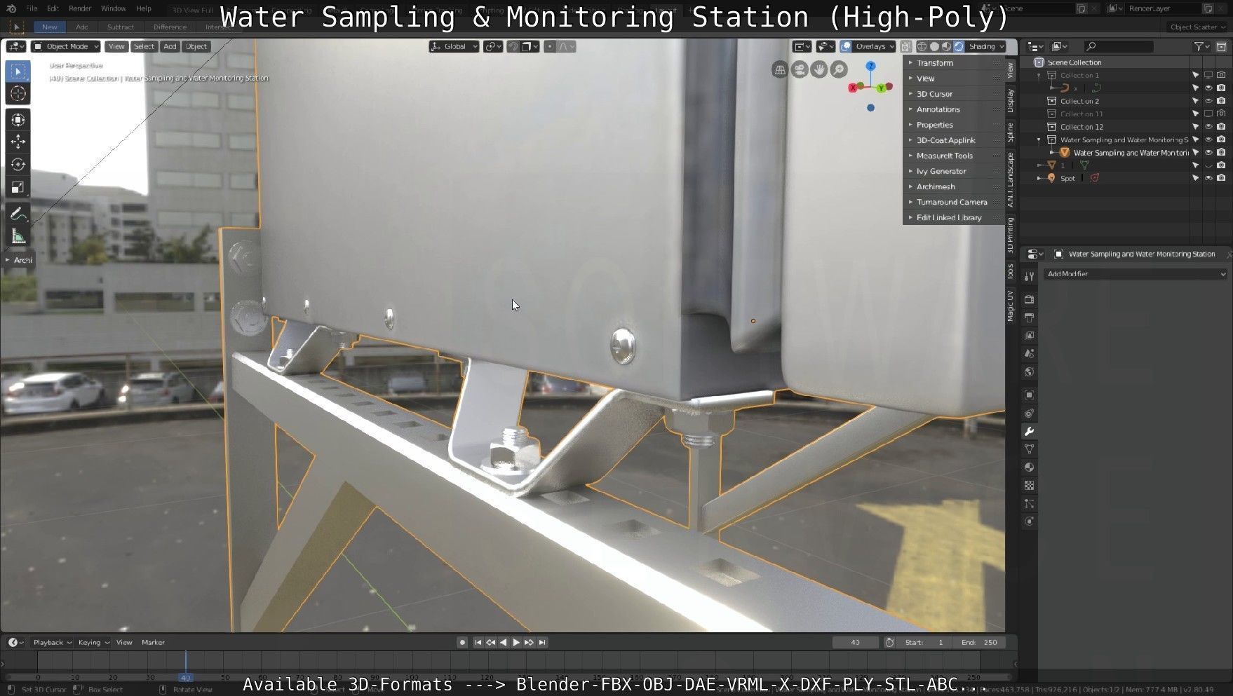 Water Sampling and Monitoring Station High-Poly Version 3D model_20
