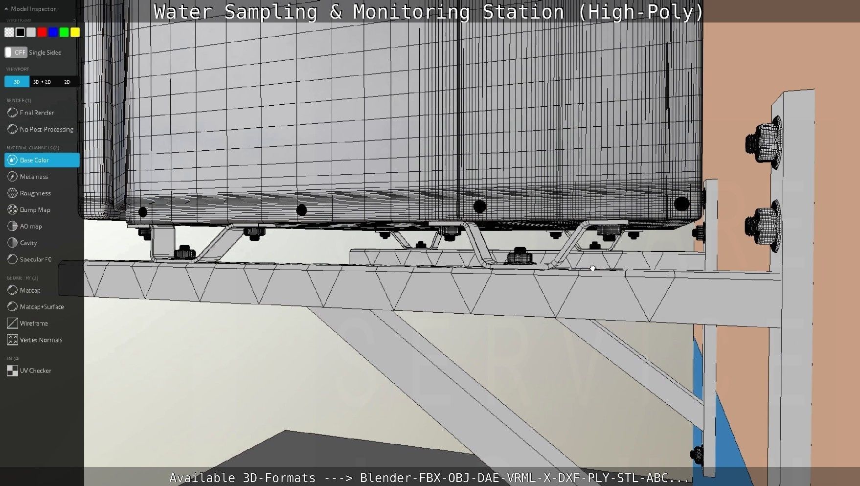 Water Sampling and Monitoring Station High-Poly Version 3D model_75