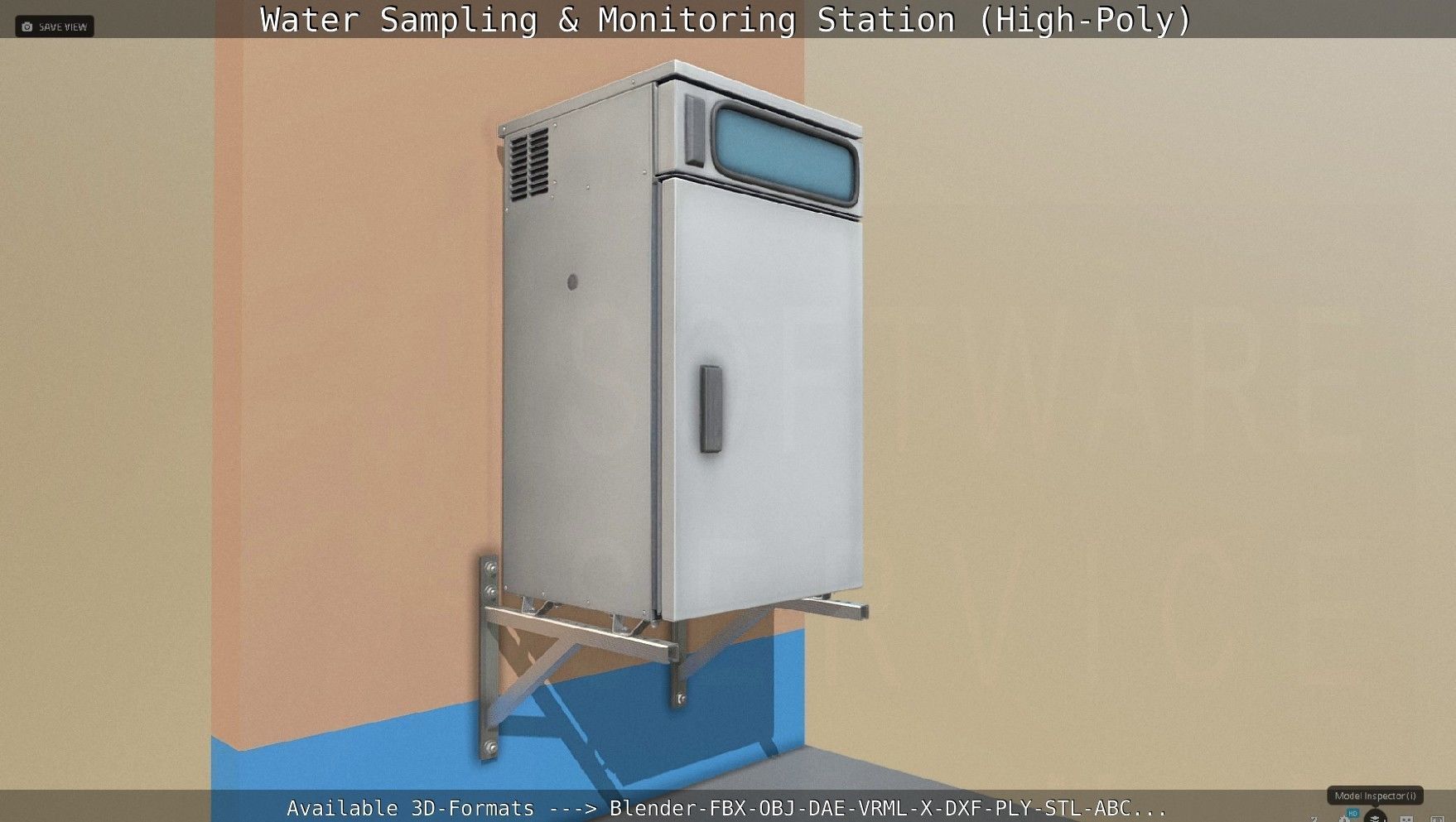 Water Sampling and Monitoring Station High-Poly Version 3D model_45