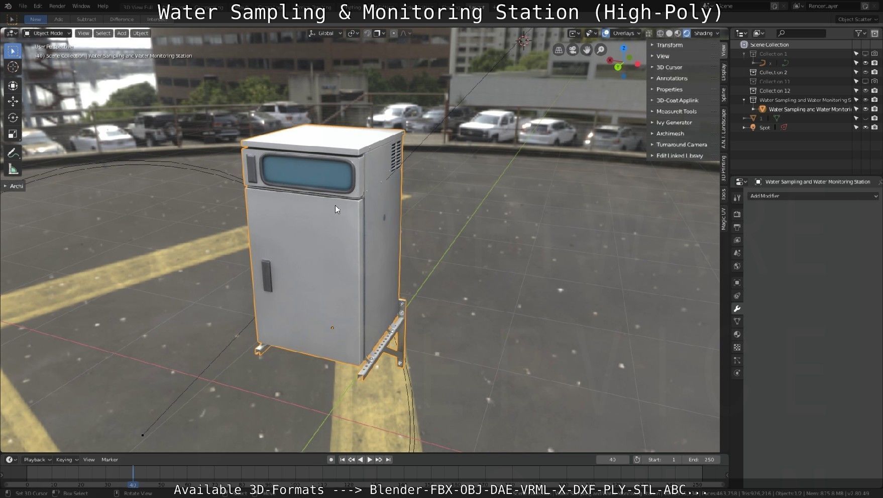 Water Sampling and Monitoring Station High-Poly Version 3D model_55
