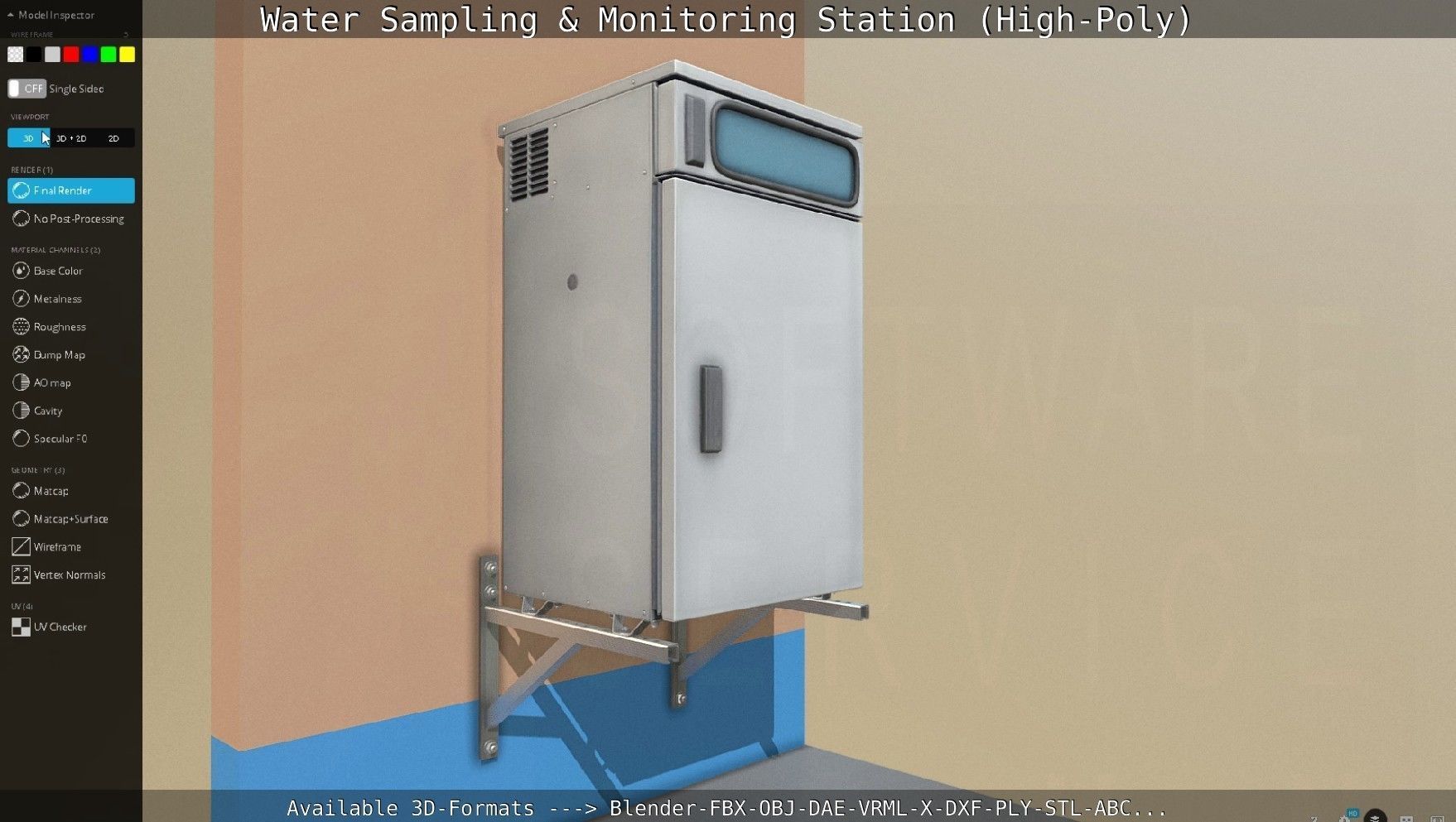 Water Sampling and Monitoring Station High-Poly Version 3D model_48