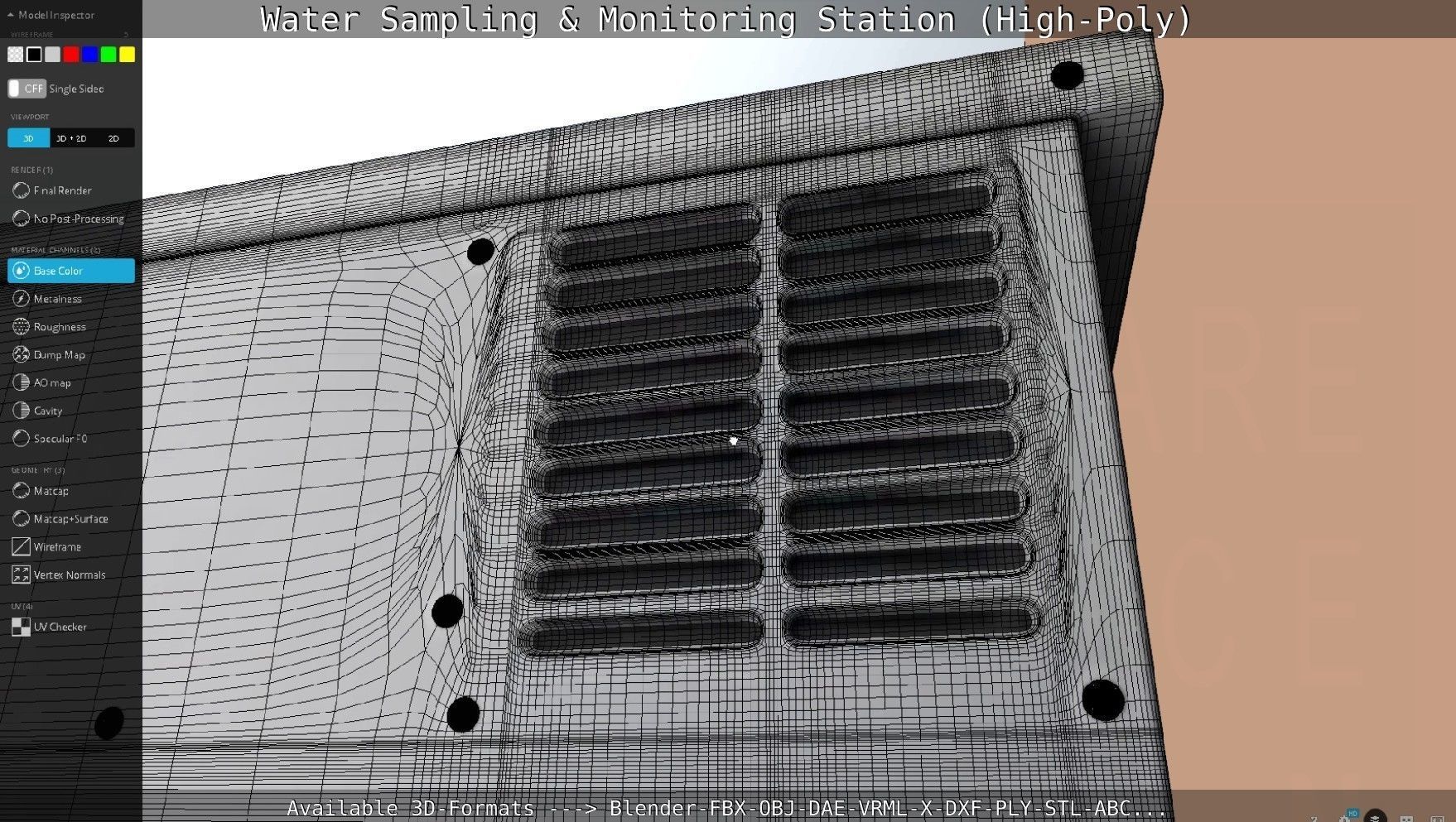 Water Sampling and Monitoring Station High-Poly Version 3D model_95