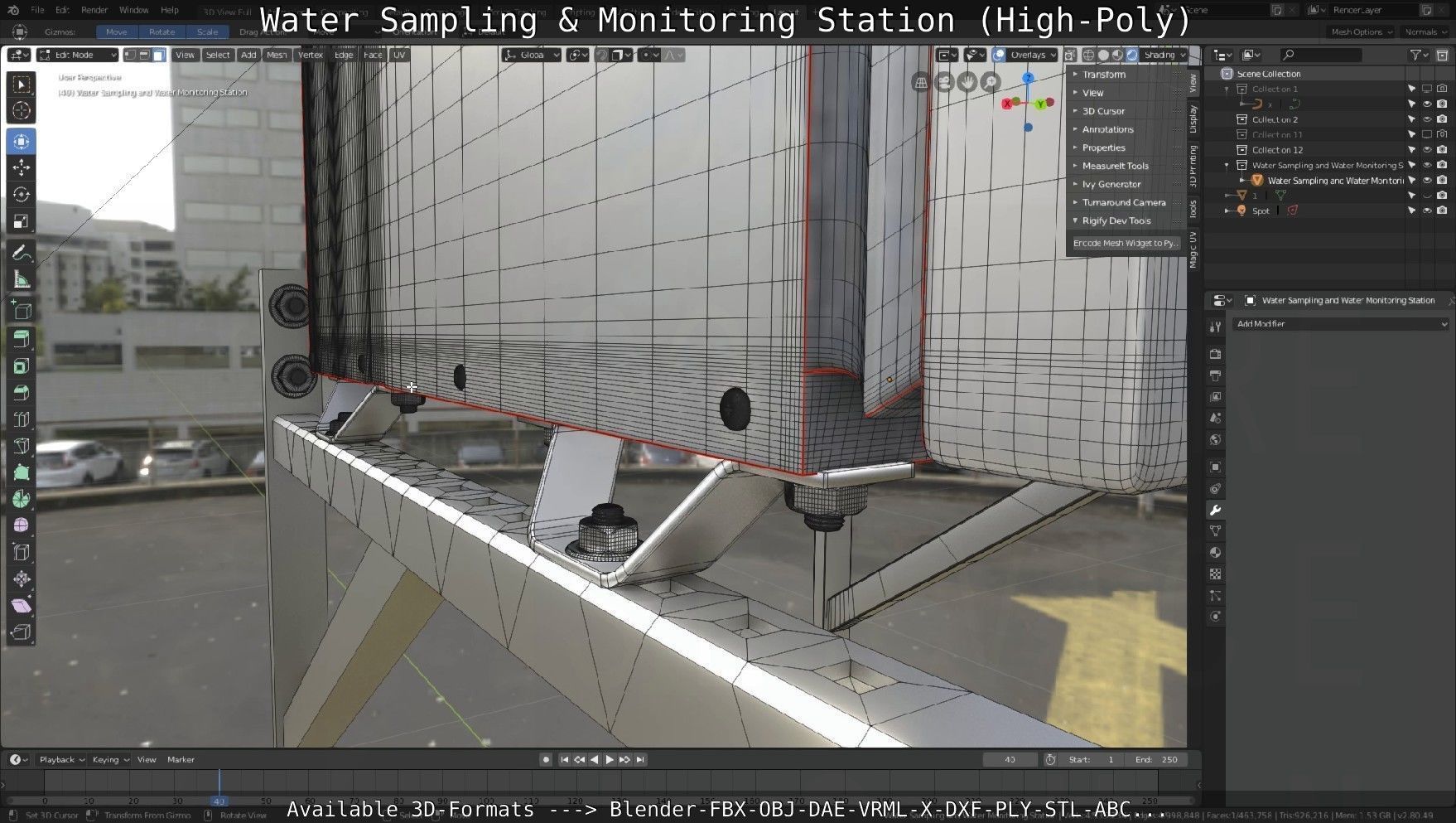 Water Sampling and Monitoring Station High-Poly Version 3D model_33