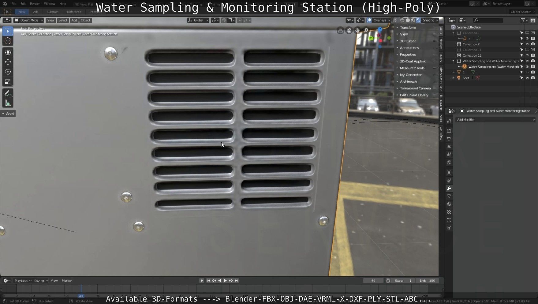 Water Sampling and Monitoring Station High-Poly Version 3D model_62