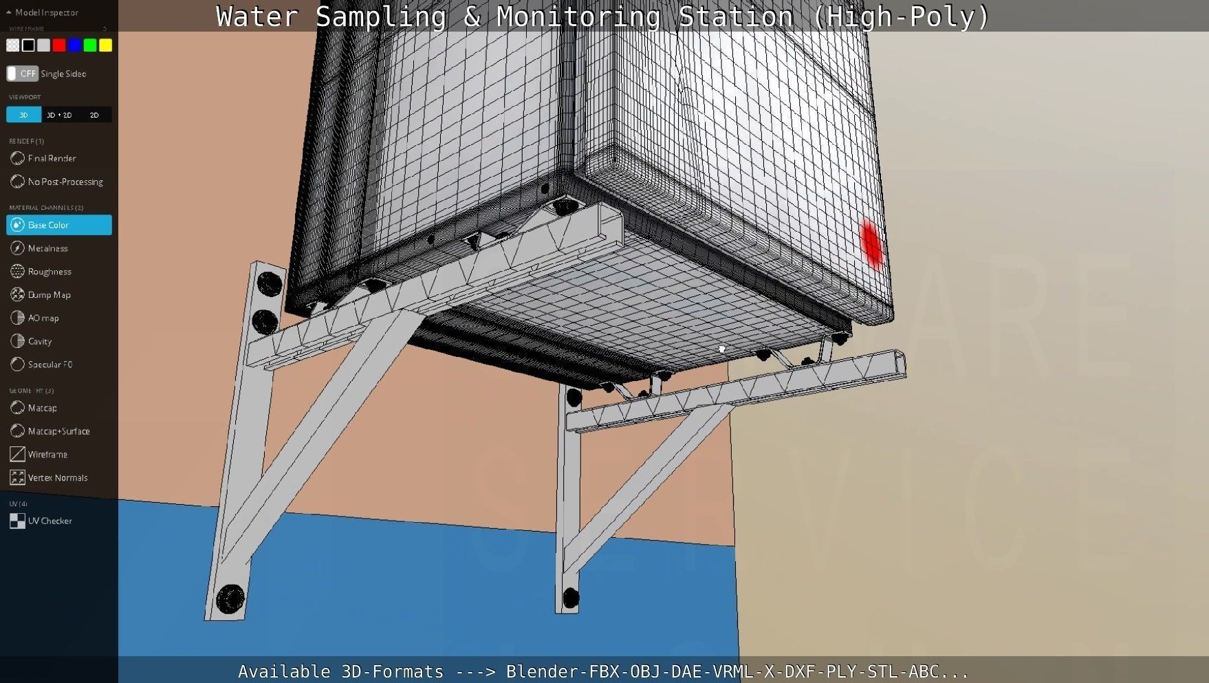 Water Sampling and Monitoring Station High-Poly Version 3D model_82
