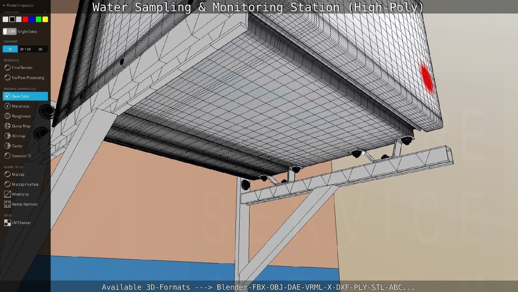 Water Sampling and Monitoring Station High-Poly Version 3D model_81