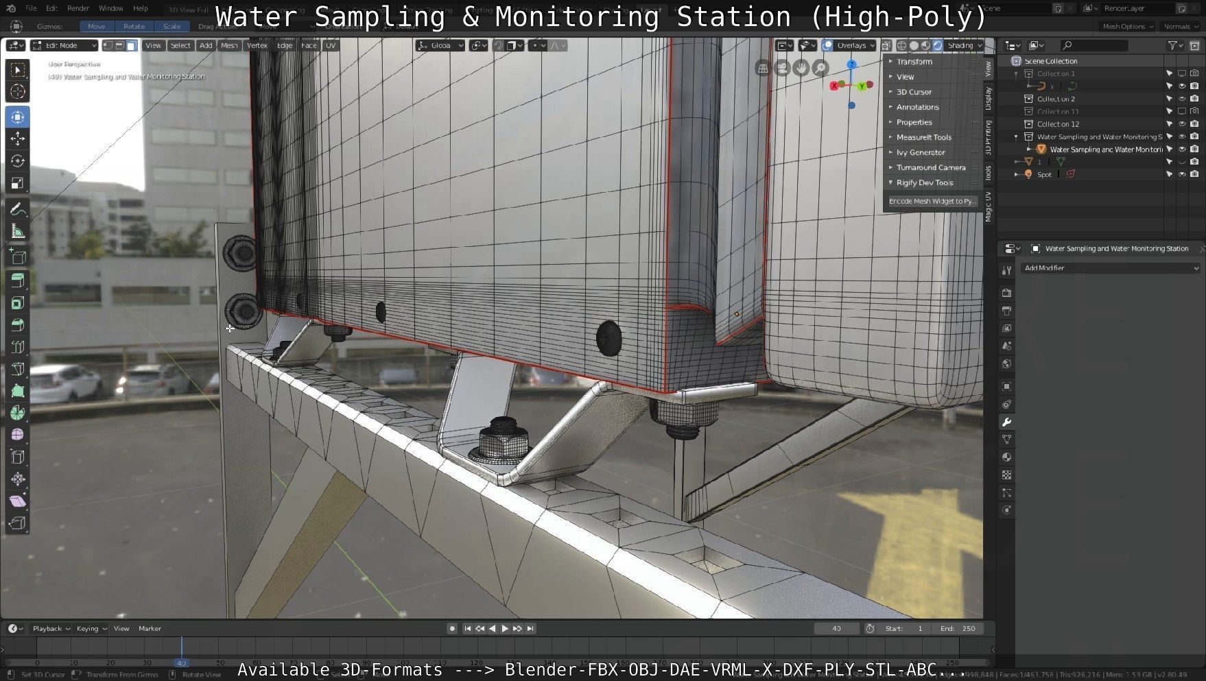 Water Sampling and Monitoring Station High-Poly Version 3D model_31