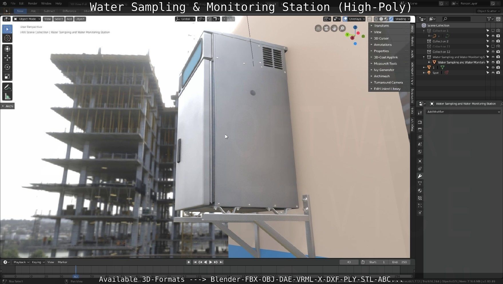 Water Sampling and Monitoring Station High-Poly Version 3D model_3