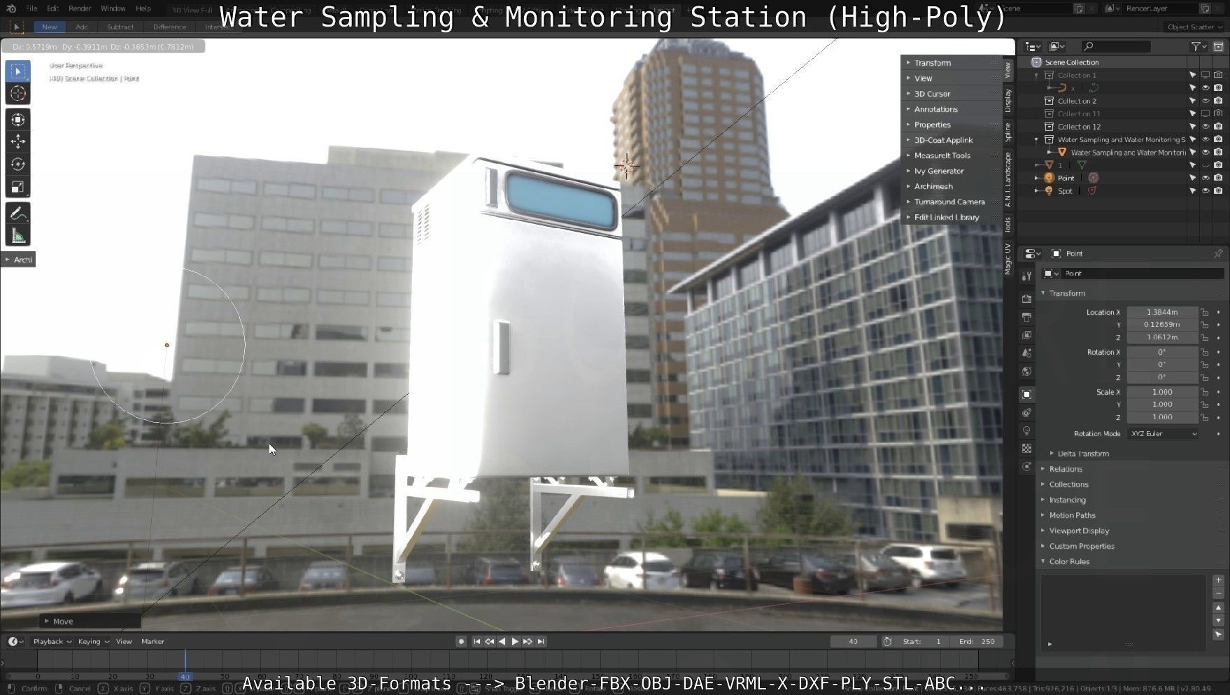 Water Sampling and Monitoring Station High-Poly Version 3D model_18
