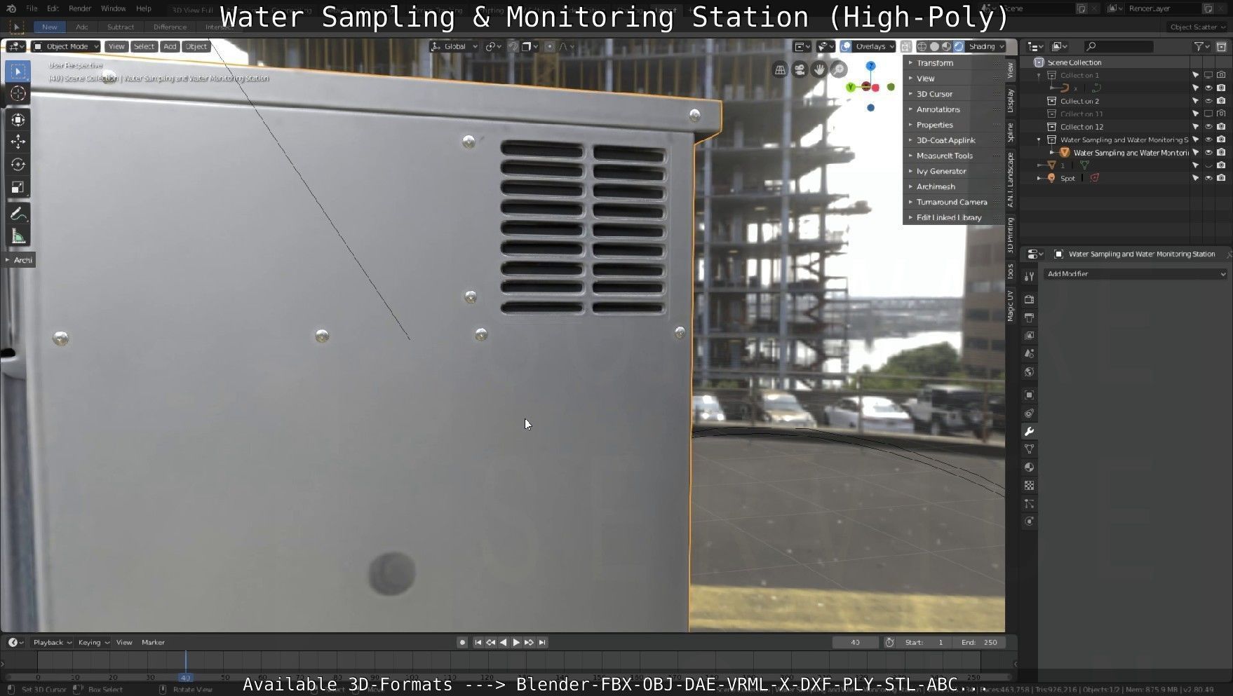 Water Sampling and Monitoring Station High-Poly Version 3D model_79