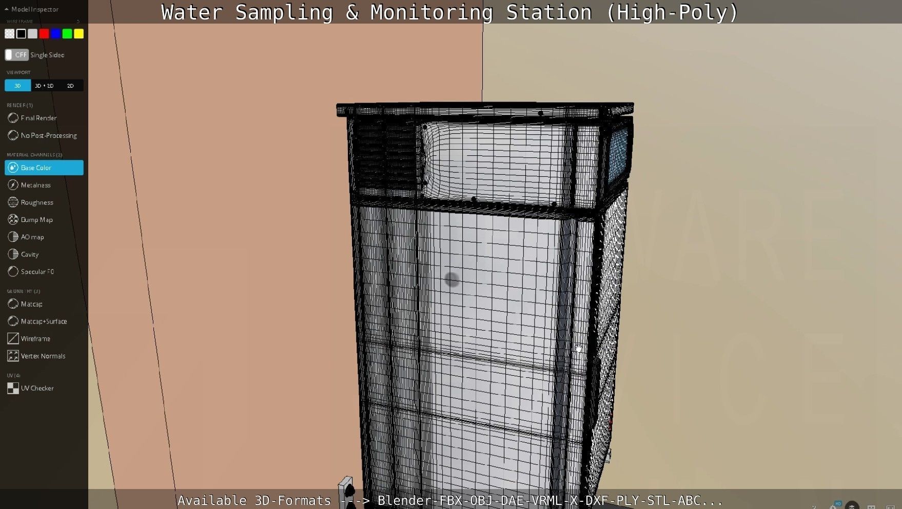 Water Sampling and Monitoring Station High-Poly Version 3D model_85
