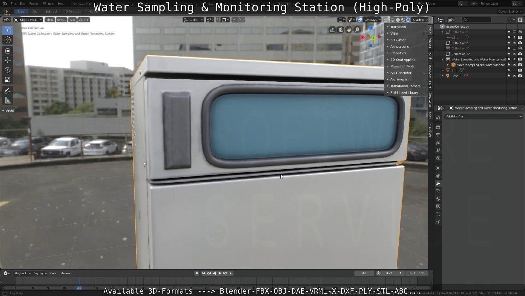 Water Sampling and Monitoring Station High-Poly Version 3D model_86