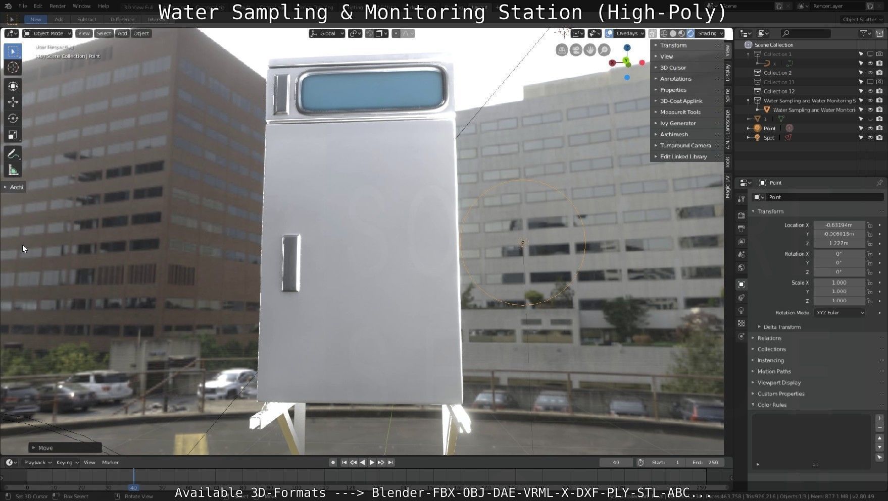 Water Sampling and Monitoring Station High-Poly Version 3D model_29