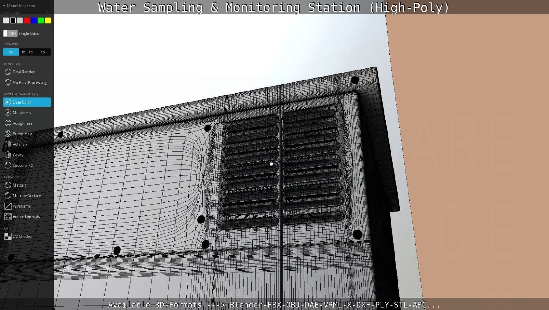 Water Sampling and Monitoring Station High-Poly Version 3D model_93