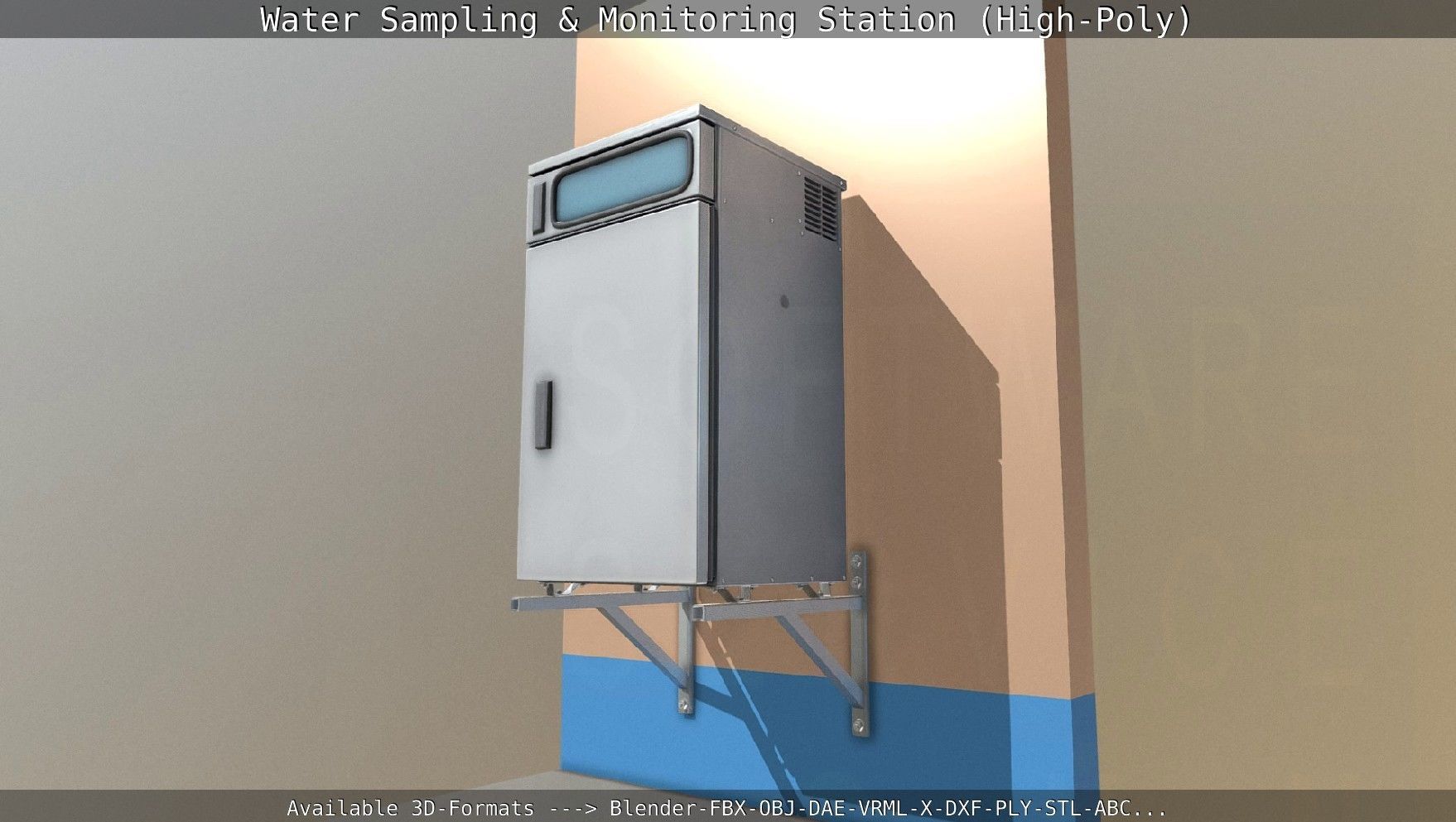 Water Sampling and Monitoring Station High-Poly Version 3D model_38