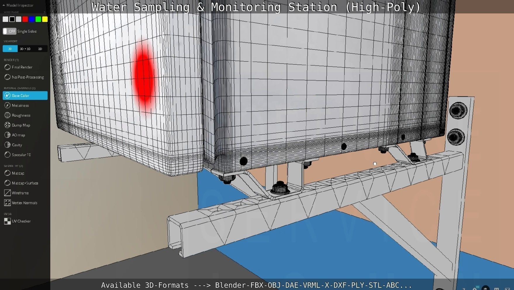 Water Sampling and Monitoring Station High-Poly Version 3D model_76