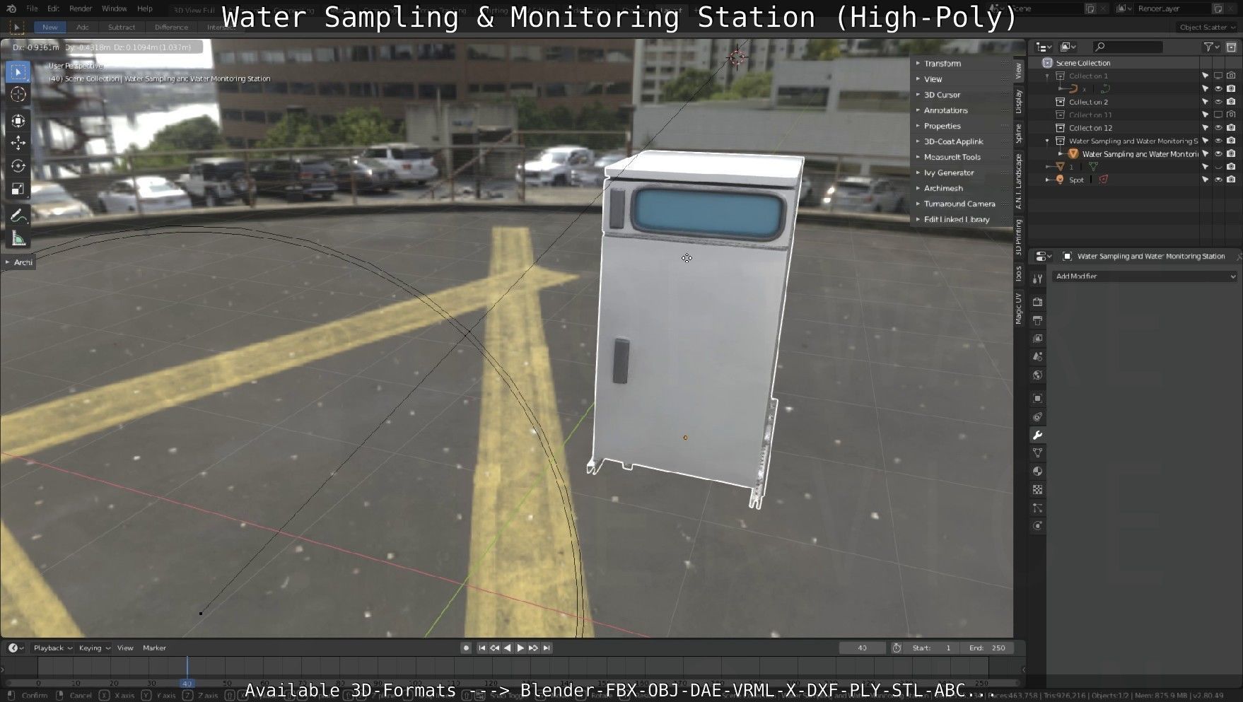 Water Sampling and Monitoring Station High-Poly Version 3D model_59