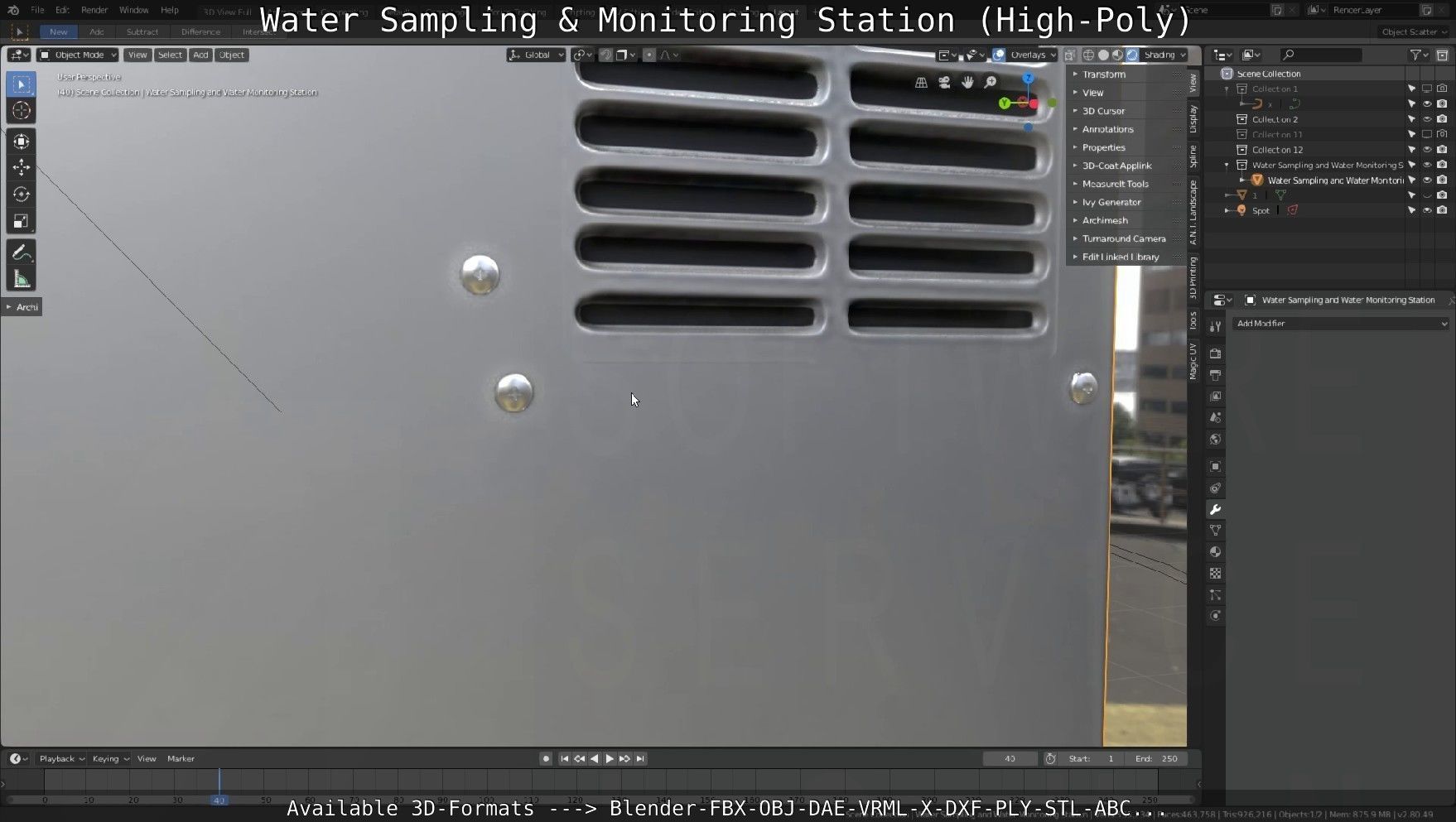 Water Sampling and Monitoring Station High-Poly Version 3D model_77