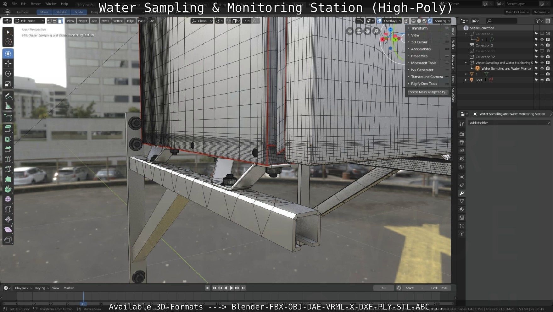 Water Sampling and Monitoring Station High-Poly Version 3D model_41