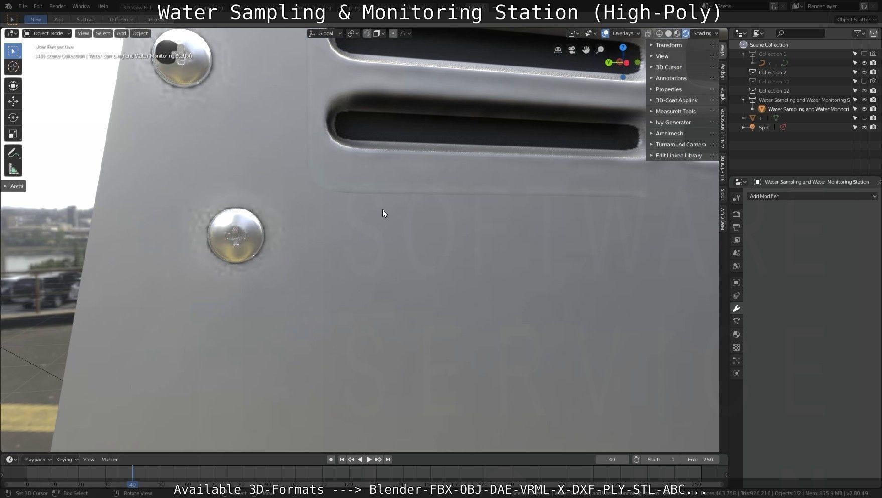 Water Sampling and Monitoring Station High-Poly Version 3D model_66
