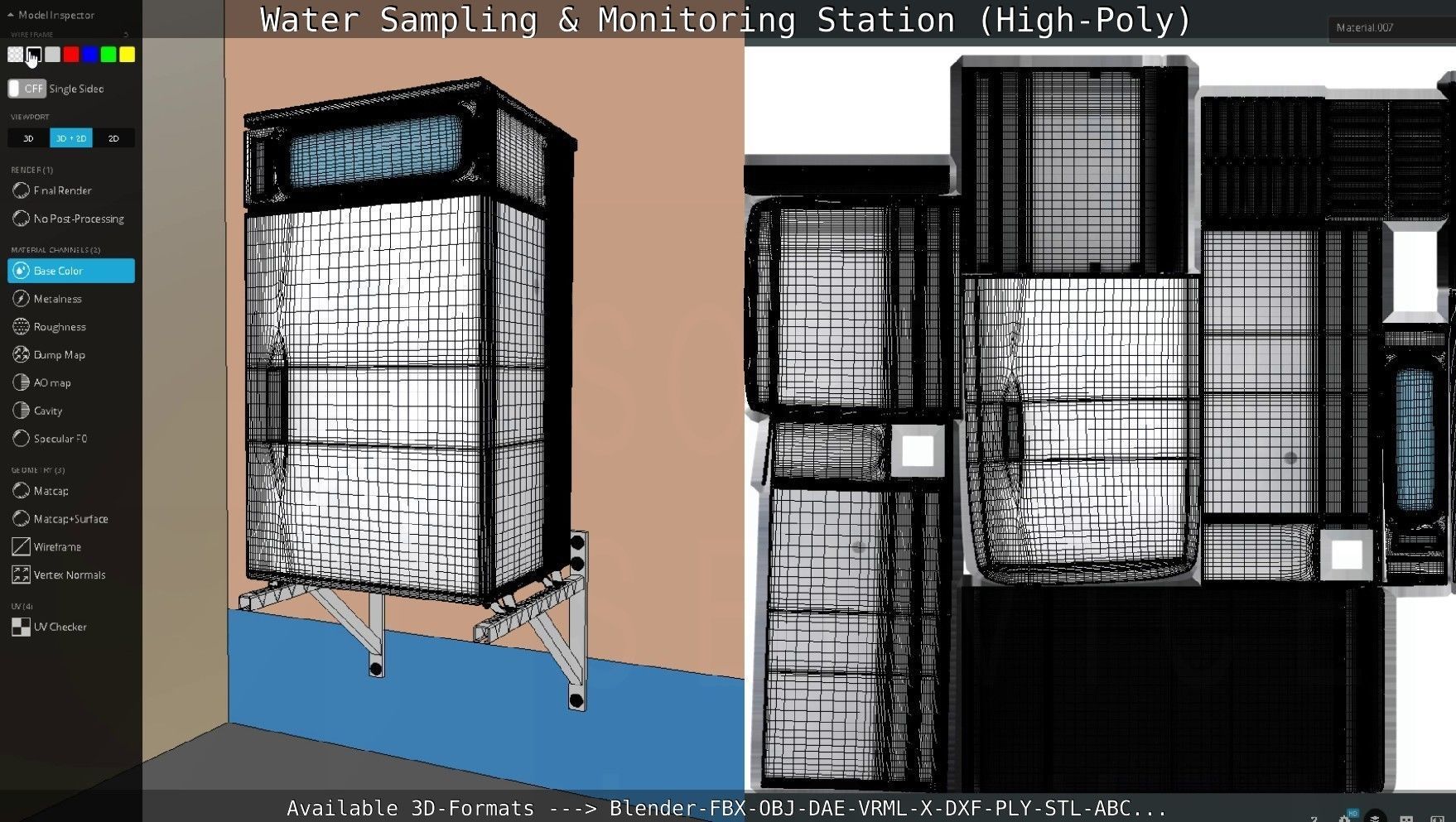 Water Sampling and Monitoring Station High-Poly Version 3D model_64