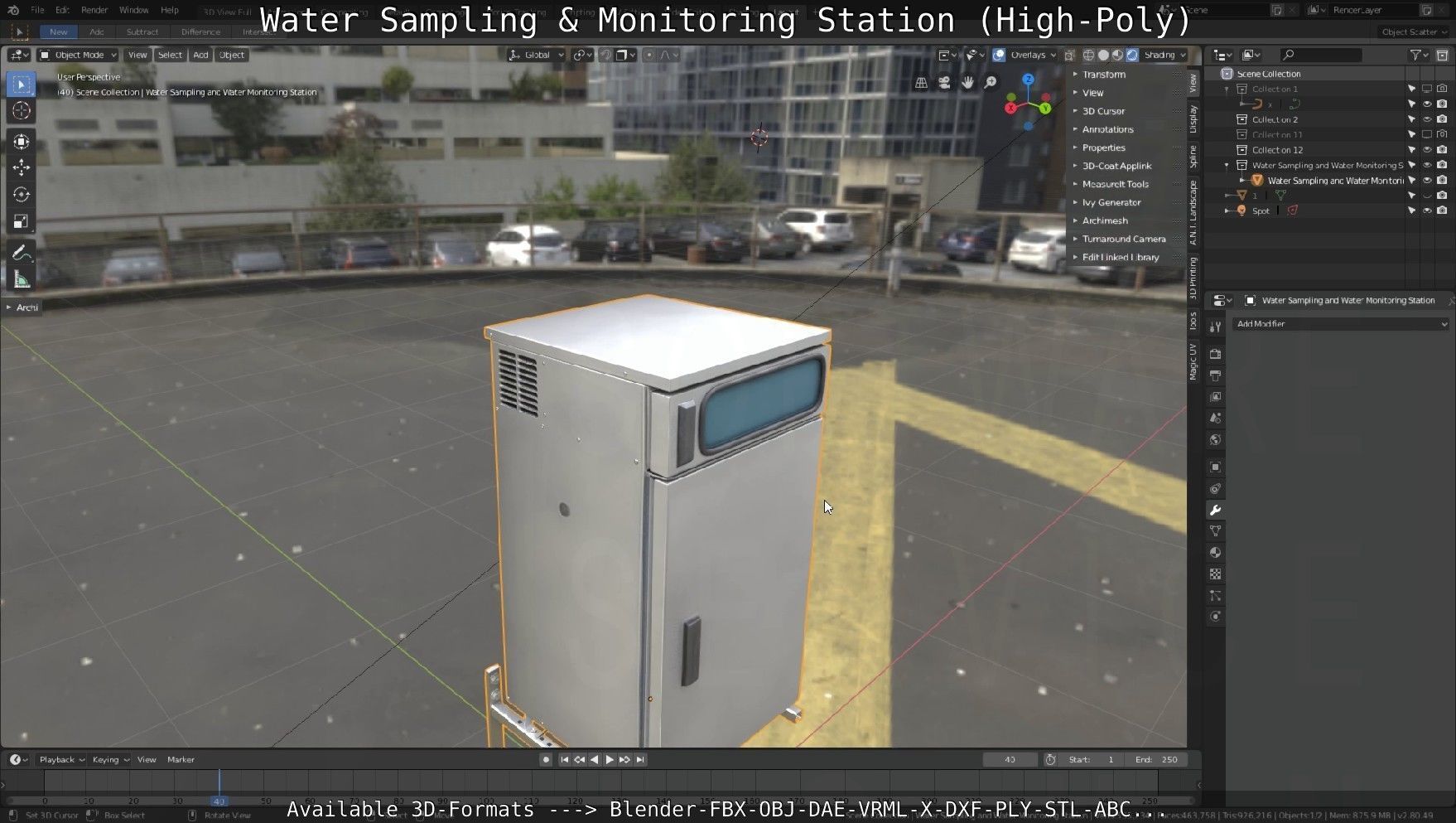 Water Sampling and Monitoring Station High-Poly Version 3D model_90