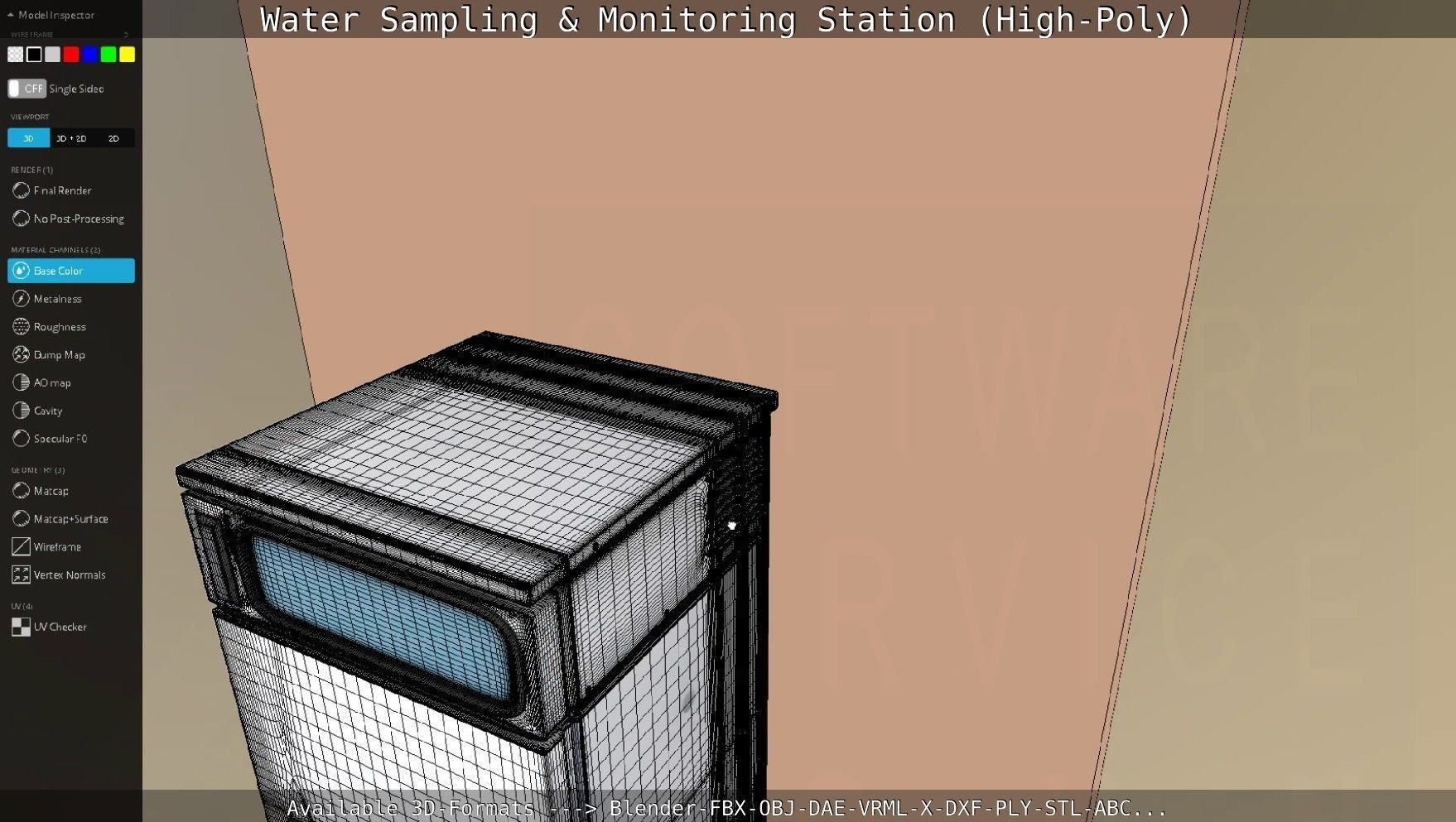 Water Sampling and Monitoring Station High-Poly Version 3D model_88