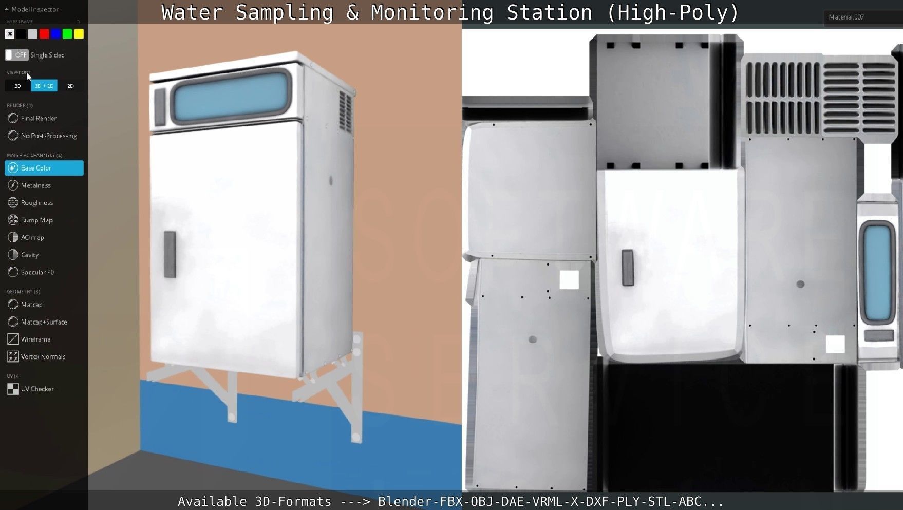 Water Sampling and Monitoring Station High-Poly Version 3D model_50