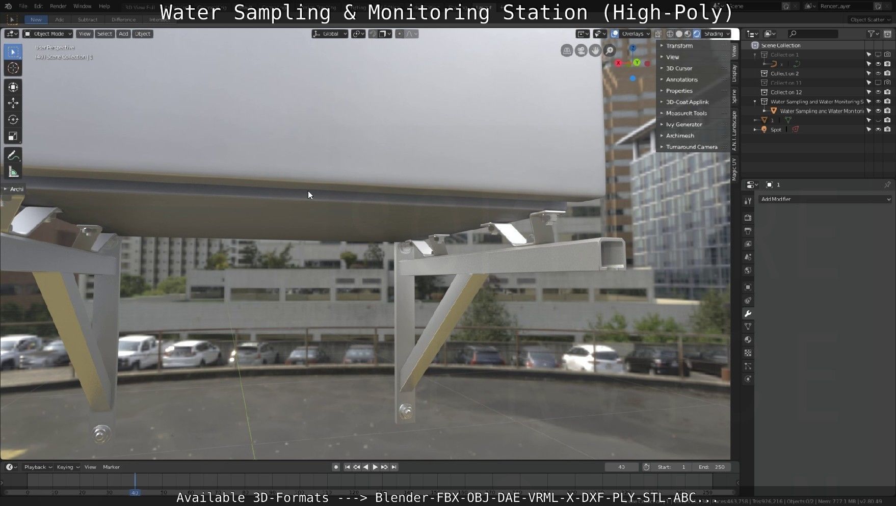 Water Sampling and Monitoring Station High-Poly Version 3D model_7