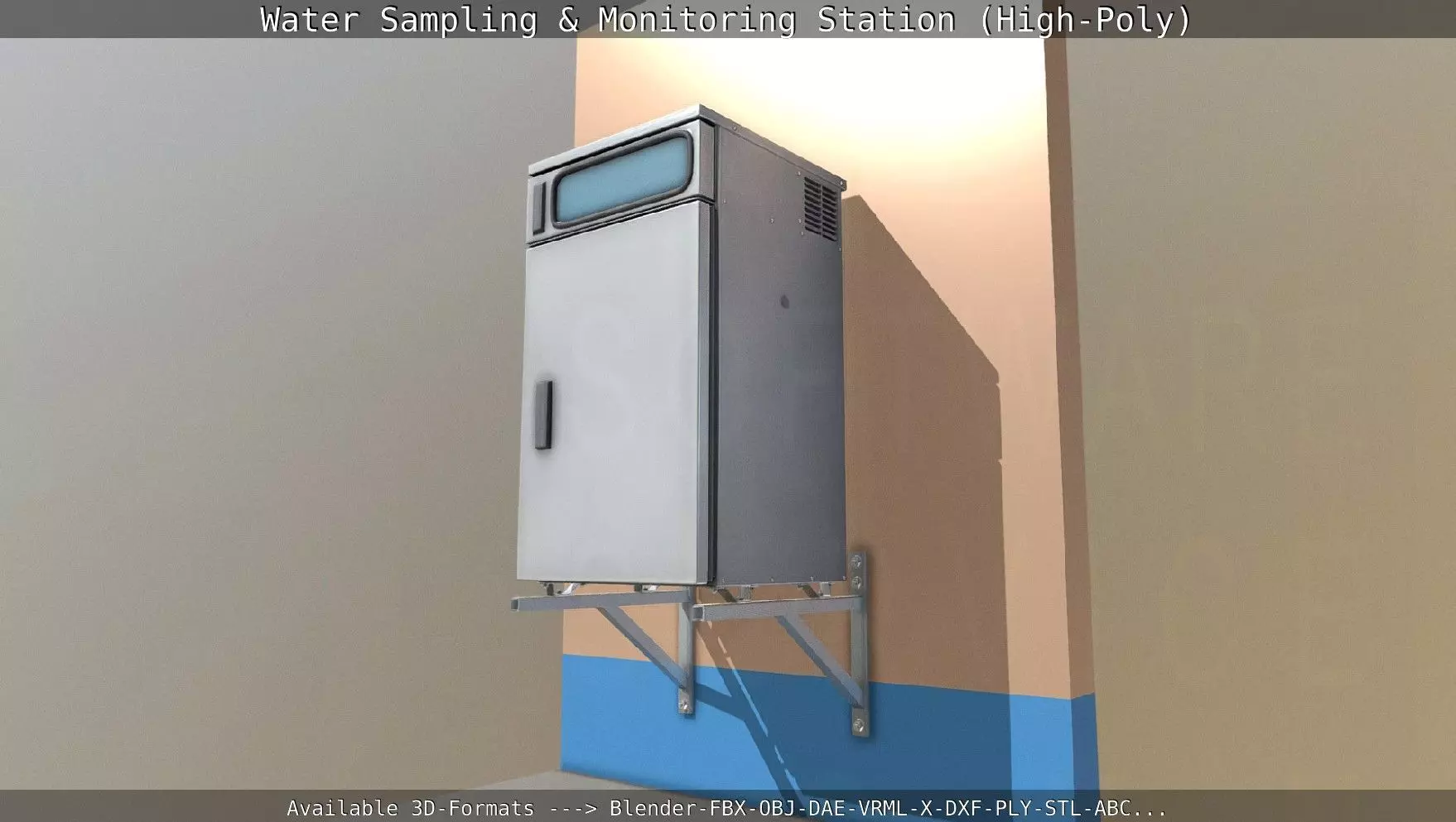 Water Sampling and Monitoring Station High-Poly Version 3D model_0