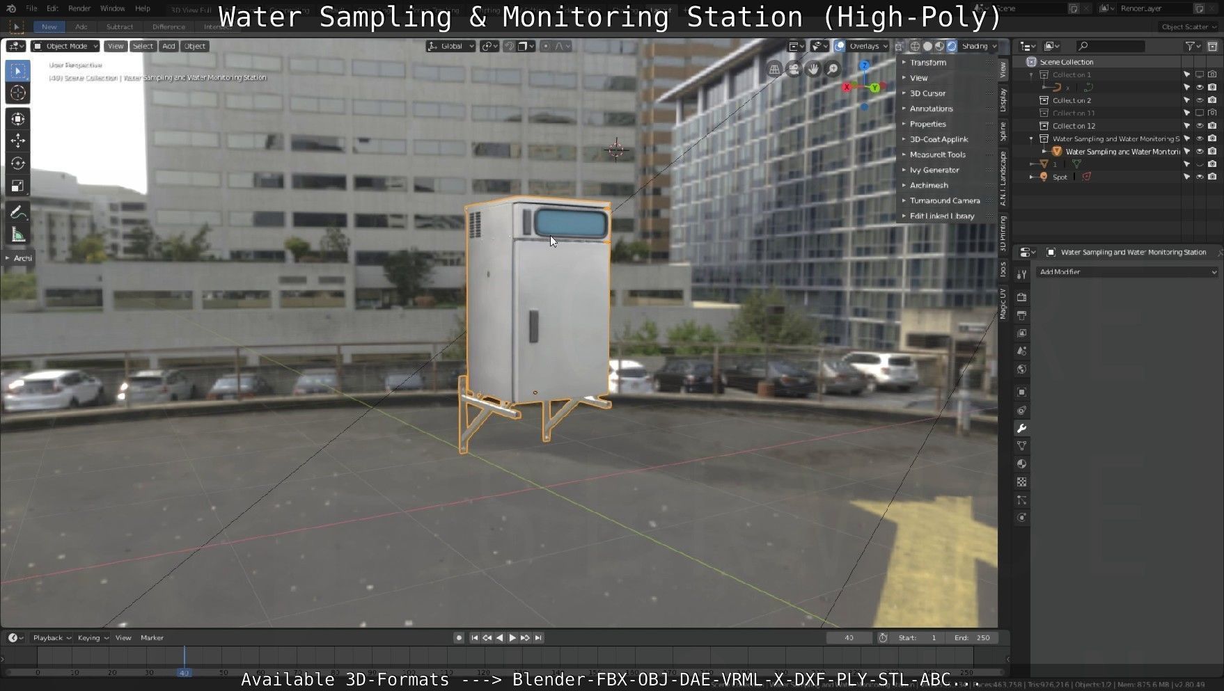 Water Sampling and Monitoring Station High-Poly Version 3D model_49