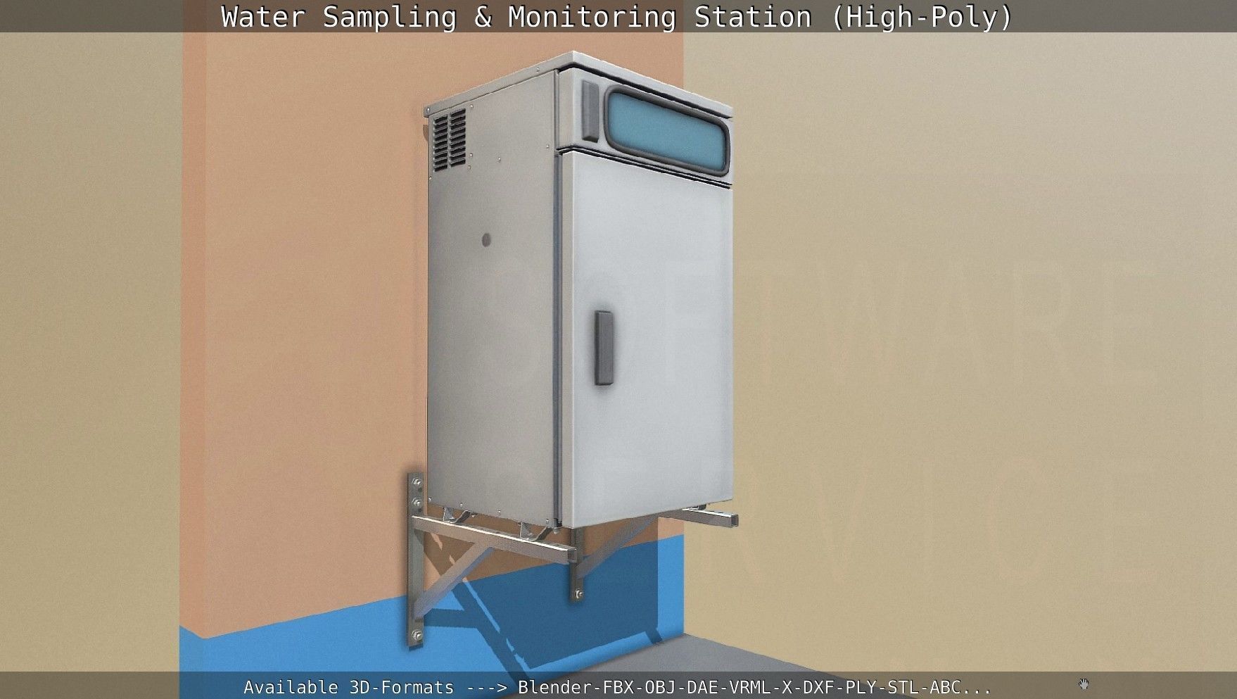 Water Sampling and Monitoring Station High-Poly Version 3D model_43