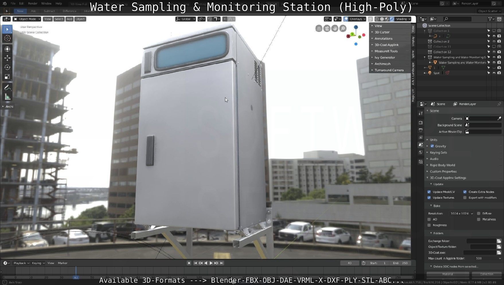 Water Sampling and Monitoring Station High-Poly Version 3D model_24