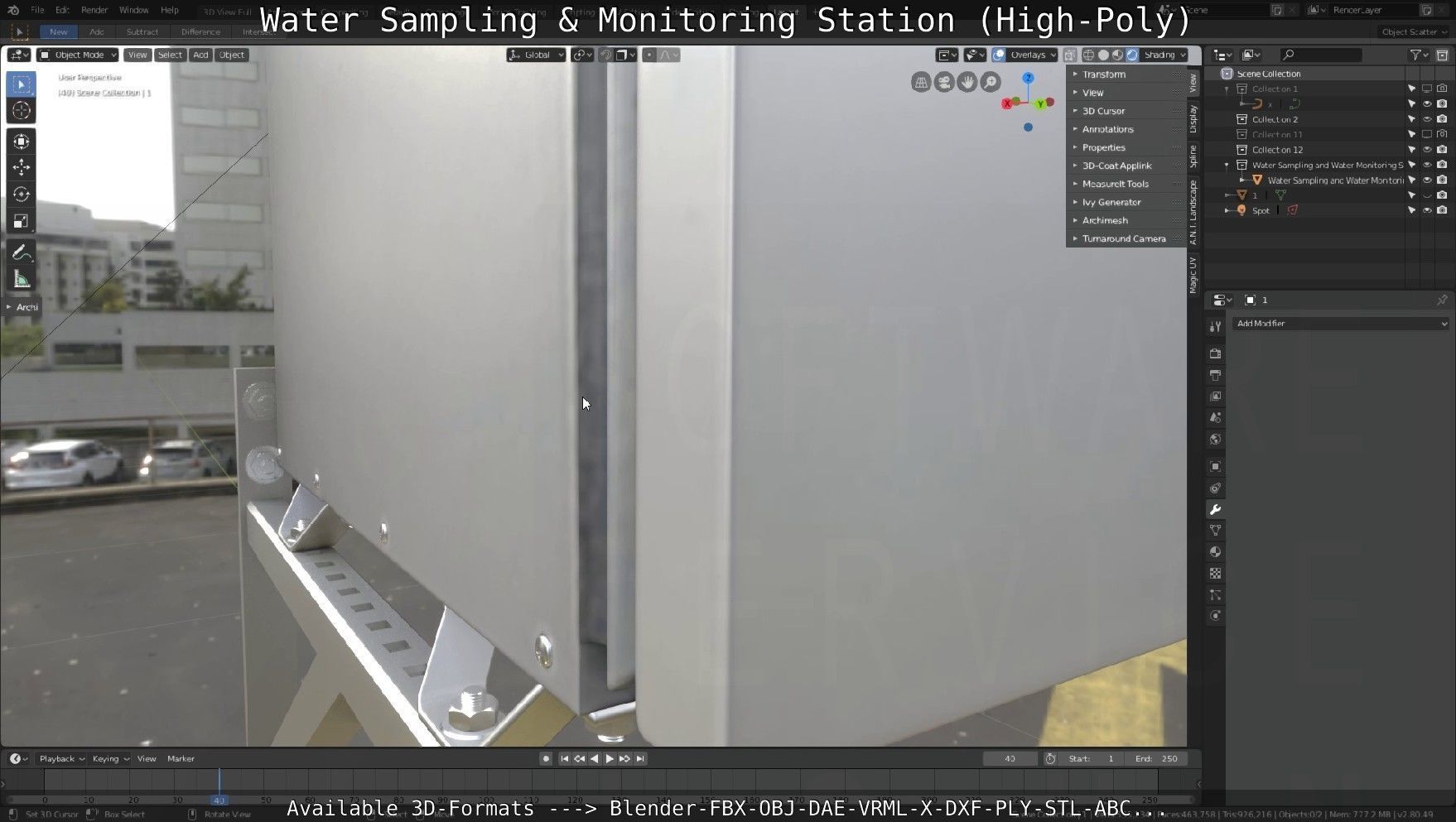 Water Sampling and Monitoring Station High-Poly Version 3D model_10
