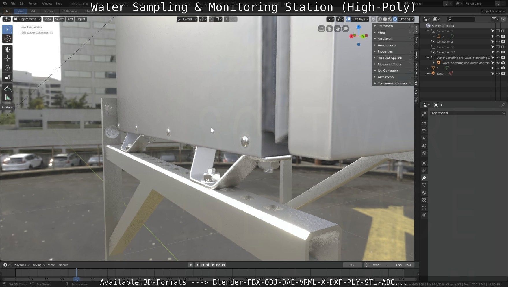 Water Sampling and Monitoring Station High-Poly Version 3D model_11