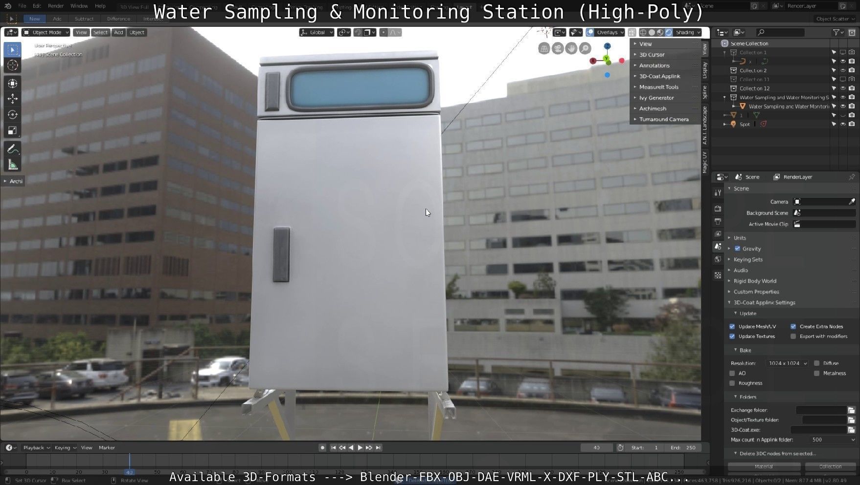 Water Sampling and Monitoring Station High-Poly Version 3D model_32