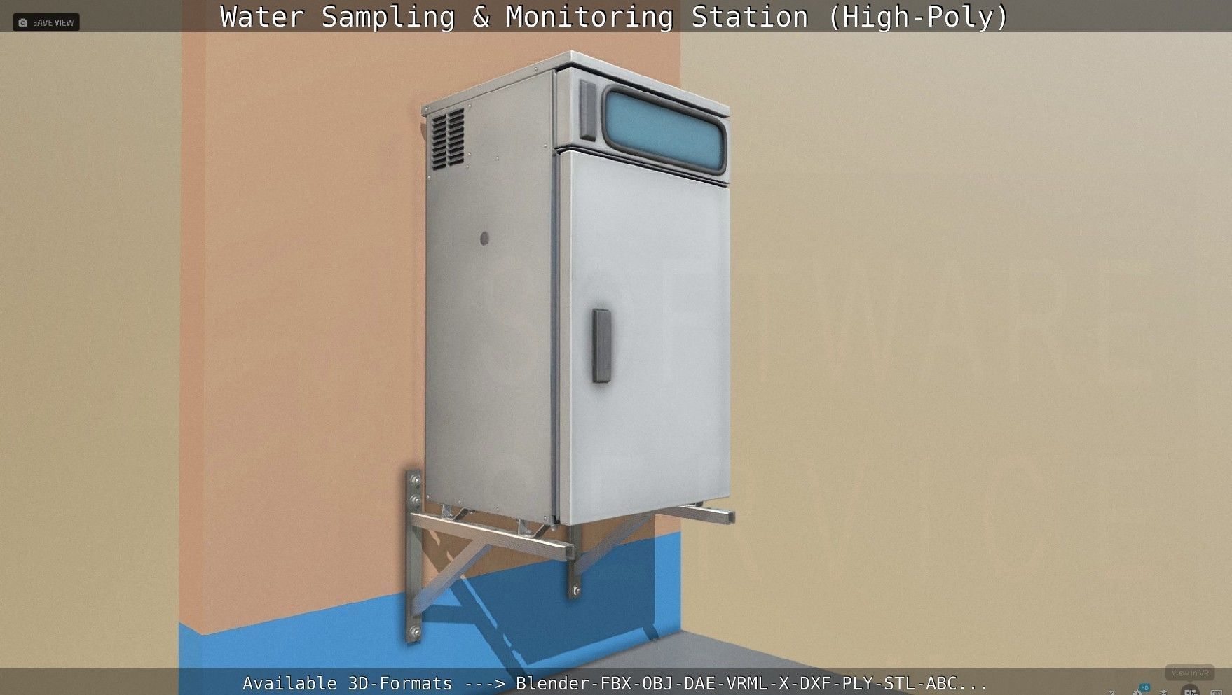 Water Sampling and Monitoring Station High-Poly Version 3D model_44