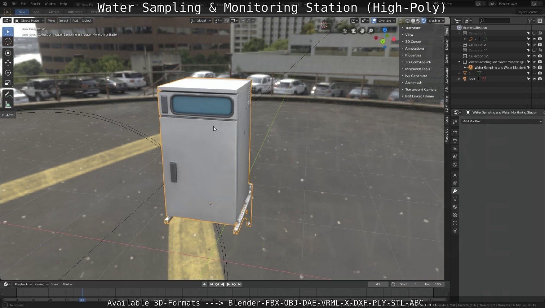 Water Sampling and Monitoring Station High-Poly Version 3D model_52