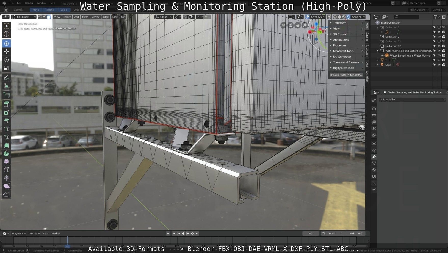 Water Sampling and Monitoring Station High-Poly Version 3D model_46
