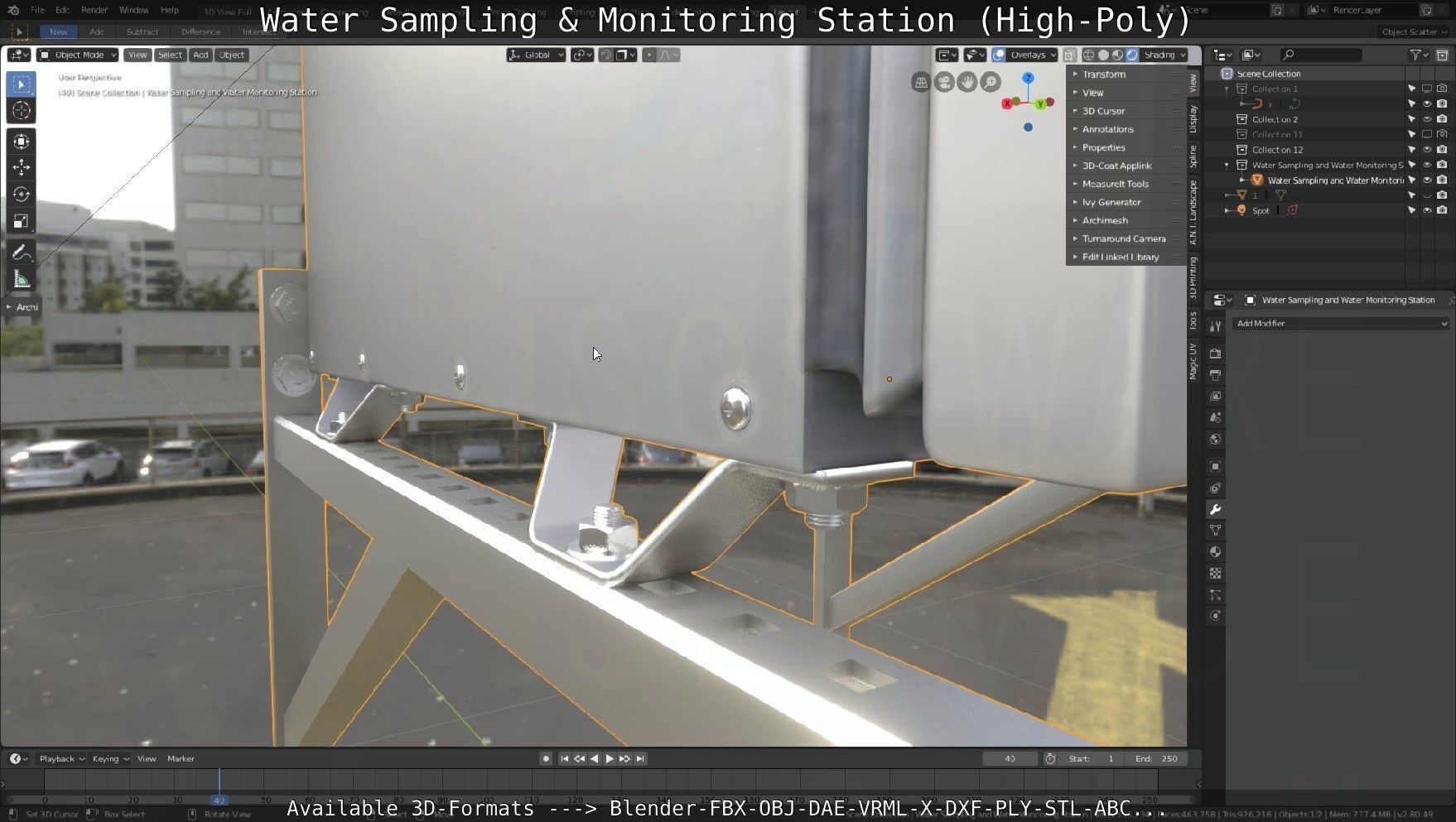 Water Sampling and Monitoring Station High-Poly Version 3D model_22